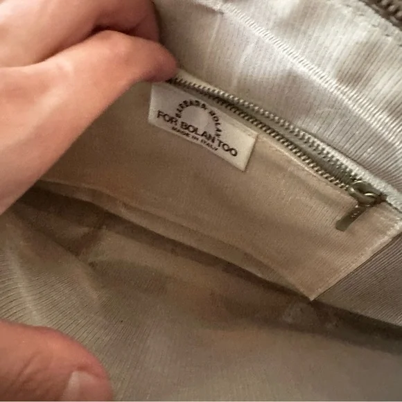 Barbara Bolan For Bolan Too Italy Woven Straw Vintage Shoulder Bag Handbag Purse - Picture 8 of 10